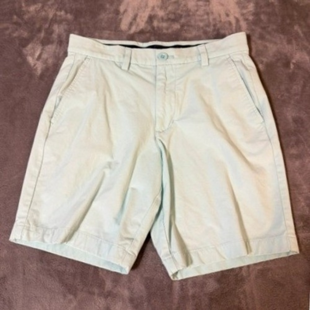 Vineyard Vines Shorts Mens 28 Blue Performance Chino Stretch Aqua Whale Logo